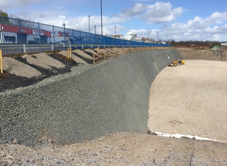 Fisher Street - Completed Soil Nail Wall